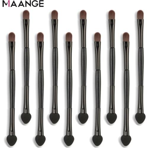 New Nylon Bristle 10pcs Double-head Eye Shadow Brush Soft Bristles Easy To Apply Double-end Eyeshadow Brushes pincel maquiagem