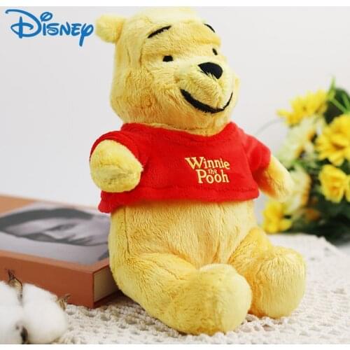 Disney Classics Bear Winnie The Pooh Plush Toys Medium 9.8inch Baby Stuffed Animals For Boys Girl Gift 5y Kawaii Anime Plushie