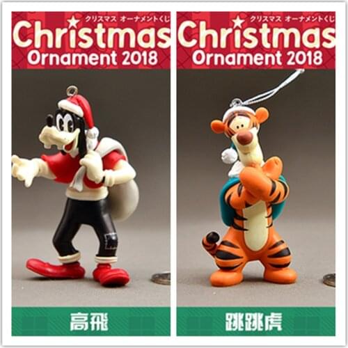 2PCS/Lot 9cm 2018 Disney Tigger Goofy Christmas collection handpieces genuine Pendant