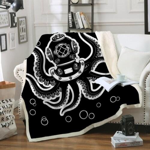 Black Digital Printing Series Blanket Super Warm Soft Throw Sofa Bed Cover Rectangle Fleece Travel Office Home Blankets #sw