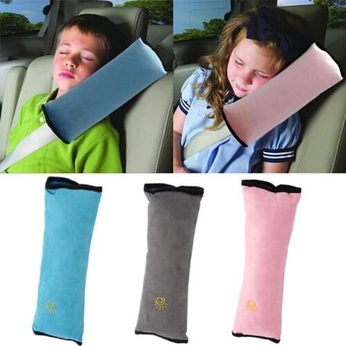 Outdoor Seatbelt Pillow Car Seat Belt for Kids Travel Adjust Vehicle Shoulder Pads Soft Cover Headrest Neck Support for Children