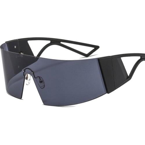 Fashion Vintage Oversized Sunglasses Men Women Luxury Brand Designer Travel Driving Siamese Sun Glasses UV400 Outdoor Goggle