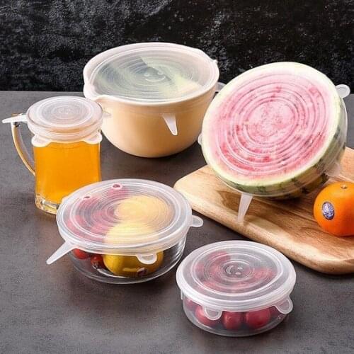 Trend 2021 Freshness Protecting 6'lı Silicone Strech Caps посуда для кухни наборы set kitchen vaisselle platos