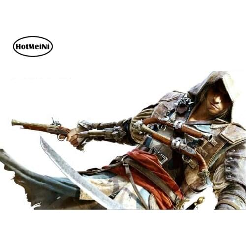 HotMeiNi 13cm x 7.3cm for Assassins Creed Car Truck Decal Bumper Window Vinyl Car Sticker Fashion Decals Occlusion Scratch