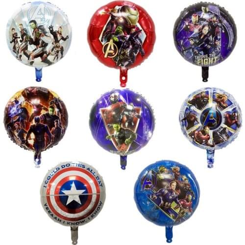 10 PCS 18 inches Marvel The Avengers iron Man Aluminum balloon child Birthday party decoration Aluminum film cartoon balloon