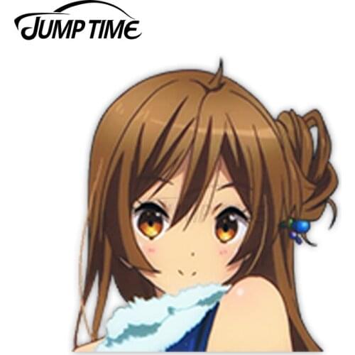 Jump Time Chuunibyo Demo Koi ga Shitai Nibutani Shinka 9.5 Sexy Big Head Anime Girl Vinyl Decal Waifu Peeker Car Stickers