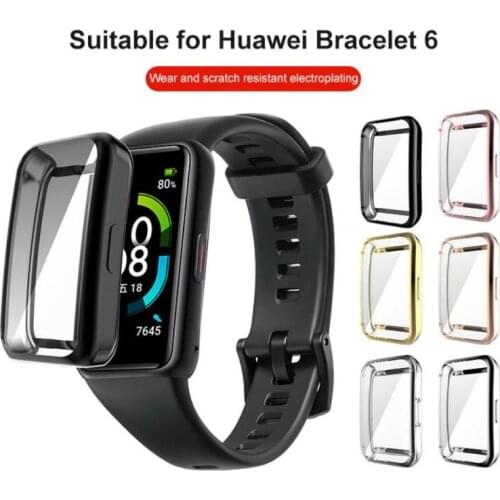 Smartwatch TPU Full Screen Protector Case For Huawei Band 6 Watch Screen Protection cover for Honor band 6 Frame Bumper Shell