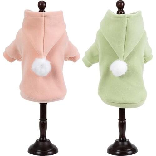 Winter Warm Pet Dog Clothes solid Hoodie For Dogs Coat Jacket Ropa Perro Clothing For Small Dog ubranka dla psa Puppy clothes