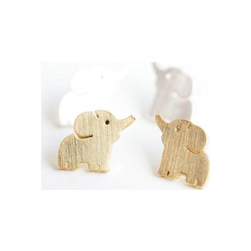 1Pair Fashion Tiny Elephant shaped Stud Earrings fashion design Cute elephant earring stud Animal jewelry for women