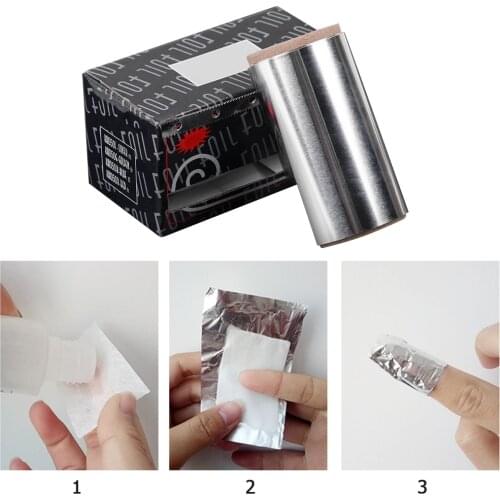 1 Roll Nail Thickening Tin Paper Aluminium Foil Nail Art Off Acrylic Gel Nail Polish Remover Makeup Tool Special Manicure Tool