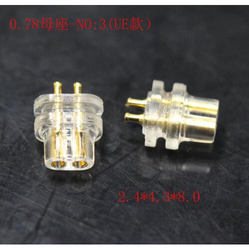 10pcs MMCX Female Socket 0.78 UE Female Socket with Rubber Insulated Earphones DIY Parts