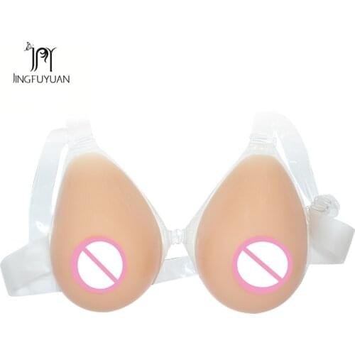 2019 Silicone Fake Breasts Artificial Women Breasts Silicone Breast Forms for Crossdresser Silicone Breasts With Bra Straps
