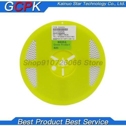 2500PCS ZMM5V1 ZMM3V0 3V3 3V9 4V7 5V1 7V5 8V2 10V 12V 15V 16V 18V 20V 24V LL34 3.3V 3V3 0.5W 1/2W Zener Diode SMD diode