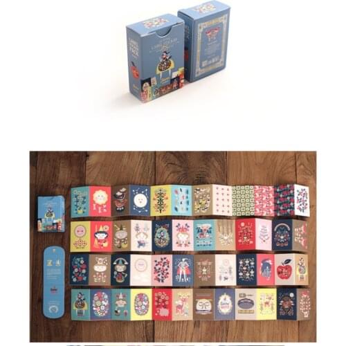 48pcs/pack Creative Snow White Boxed Blue Sticker High Quality For Gifts And For Daily Stickers