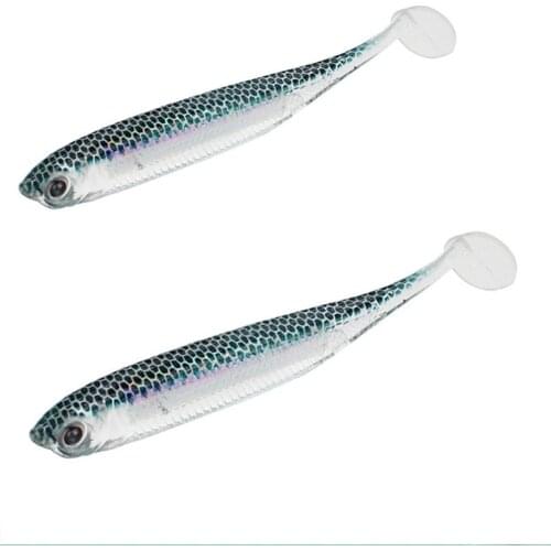 5pcs/lot Soft Lure 2.2g/70mm For Fishing Shad Fishing Worm Swimbaits Jig Head Soft Lure Fly Fishing Bait Pesca