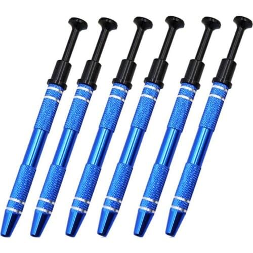 6 Pcs Pick Up Tool with 4 Prongs IC Chips Metal Grabber Claw Pickup Holder Electronic Component Catcher