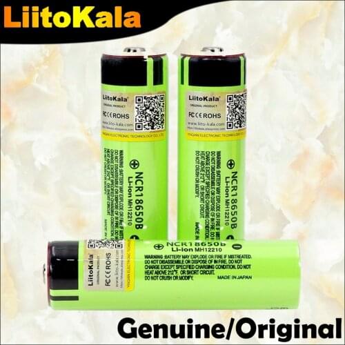 1-20PCS 2020 Liitokala new original NCR18650B 3.7V 3400mAh 18650 rechargeable lithium battery for flashlight battery Bonus cap