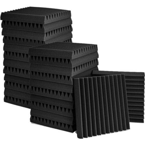 24 Pcs Acoustic Panel,Acoustic Foam Board,Studio Wedge Brick,Acoustic Panel Wedges Foam,for Home and Office,5X30X30 cm Promotion