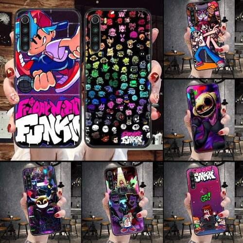 Friday Night Funkin Game Phone Case For Xiaomi Redmi Note 7 8 9 10 7A 8T 9A 9T 9S 10S Pro black silicone cover pretty funda art