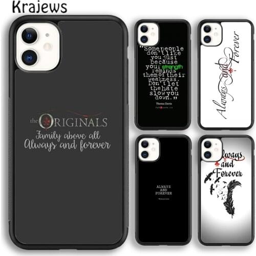 Krajews The Vampire Diaries Originals Mikaelson Always Forever Phone Case Cover For iPhone 5 6s 7 8 plus 11 12 pro X XR XS max