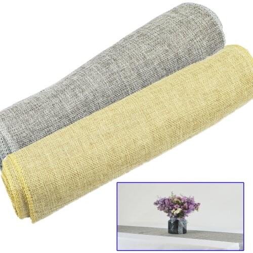 Rustic Table Runner Natural Imitated Linen Table Cloth Runners for Wedding Christmas Birthday Baby Shower Party Home Table Decor