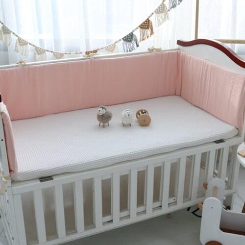 Baby Bed Thicken Bumper One-piece Crib Around Cushion Cot Washable Anti-collision Protector Pillows Newborns Room Decor