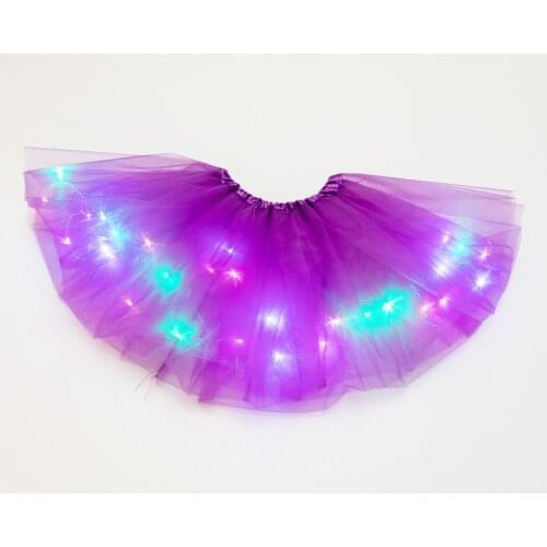 Kids and adult women Tutu Skirt Glitter Clothes Pettiskirt Princess ball gown Tulle Dancewear led Light Ballet Party miniskirt