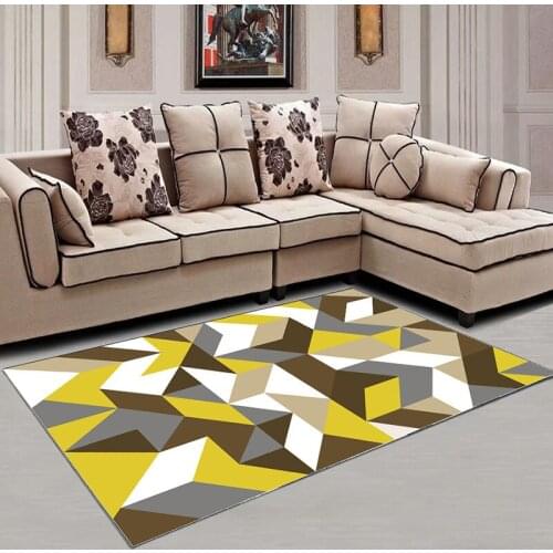 Geometric Nordic Area Rugs Living Room 3D Carpets For The Modern Abstract Fur Anti-Slip Bedside Bedroom Lounge Mat House Decor