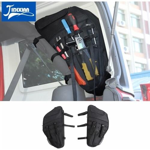 JIDIXIAN Stowing Tidying Car Trunk Side Anti-Roll Storage Bag for Jeep Wrangler JK 2007 2008 2009 2010 2017 4 Door Accessories
