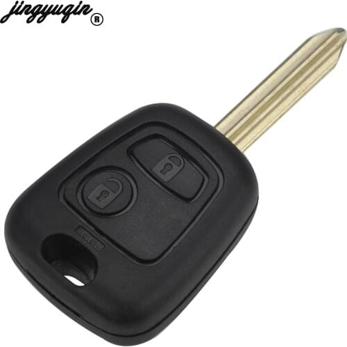 Jingyuqin 2 Buttons Remote Fob Car Key Shell Case Cover For Peugeot Partner Expert Boxer SX9 Blade For CITROEN C2 / C3 Pluriel
