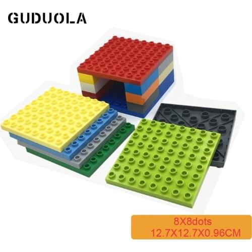 Big Bricks 8x8Dots 12.7X12.7cm Base Plate in Blocks Large Building Block Wall Classic Baseplate Educational toys for Kid
