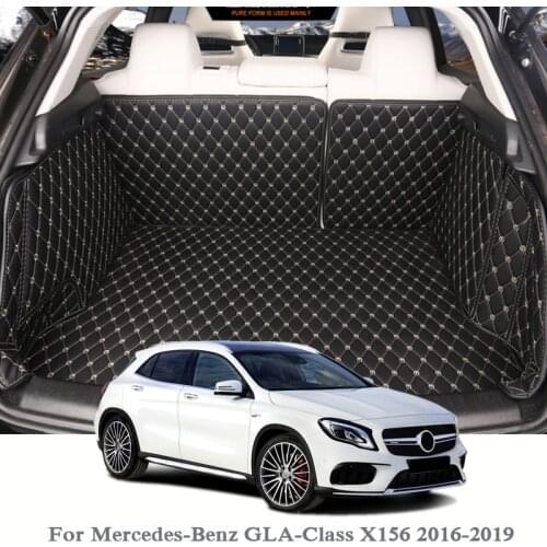 For Mercedes-Benz GLA -Class X156 2016-2019 Car Floor Mat Leather Tray Carpet Cargo Liner Custom Trunk Carpet Mats Car Accessory