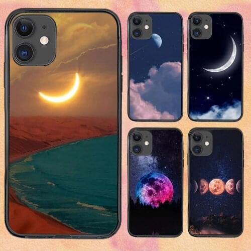 Moon Fashion Gift Phone Case For iphone 12 11 6 Mini Pro XS Max X XR 7 8 Plus Soft TPU Cover 12Pro 11Pro 12Mini