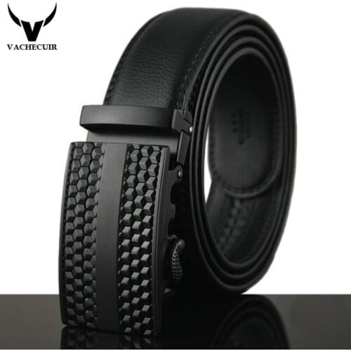 2017 Stylish Belts Men High Quality Genuine Leather Designer Belts For Men Belts Automatic Metal Buckle ceinture luxe homme Q198