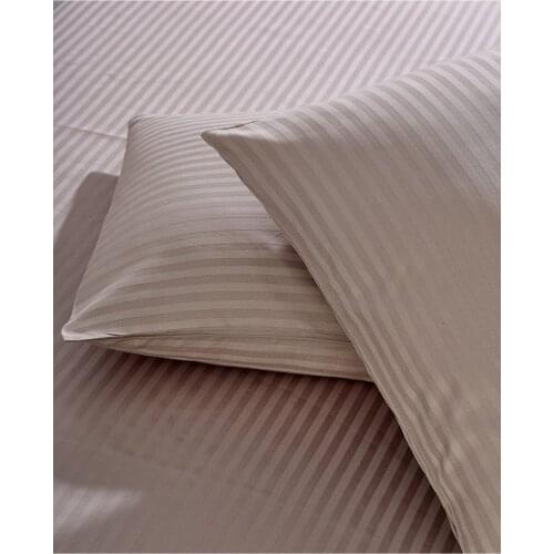 100% Cotton Satin Striped Pillow Cases Set of 2, Soft Satin Pillowcases for Hair and Skin, Silk Pillow Covers, Size 50x70