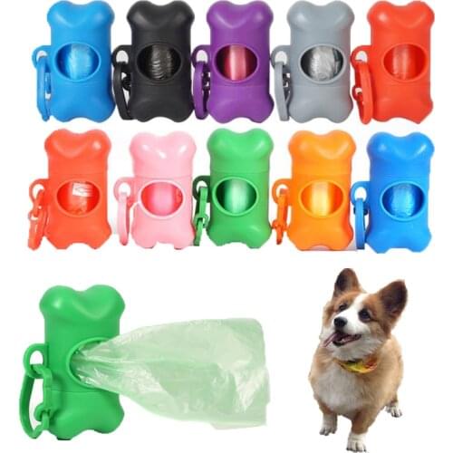 Puppy Dog Poop Scooper Bags Dispenser Garbage Bag Set Poop Collector Holder Portable Pet Dog Pooper Scooper Pets Supplies