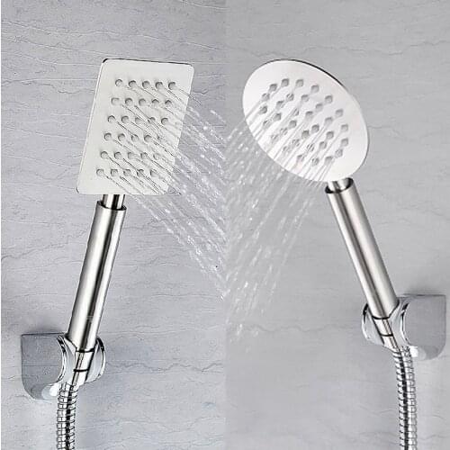 Bathroom Super Slim Stainless Steel Shower Head Pressurized Water Saving Sprayer Handheld Bath Shower Head Hand Shower