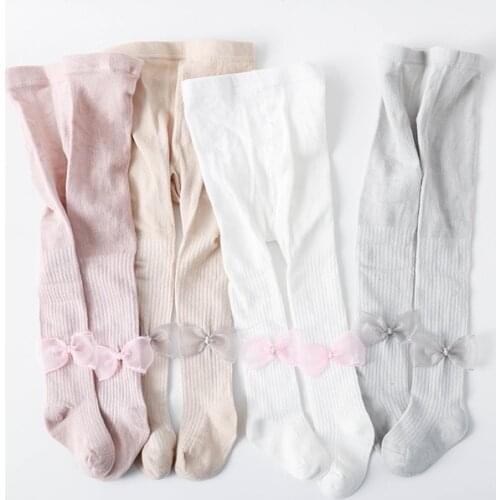 Autumn soft big bow girl pantyhose child Baby Toddler Kids Girls cotton fashion comfortable casual tights baby Stockings