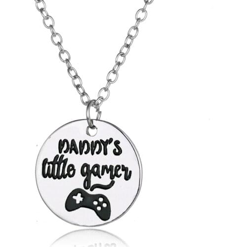 Family Love Dad Fathers Necklaces Gifts Daddys Little Games Charm Pendant Chain Necklace For Women Men Jewelry Collar Collier