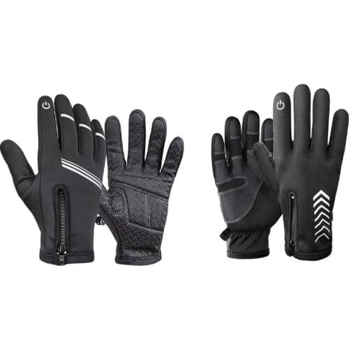 Touch Screen Gloves Winter Warm Shock Absorption And Anti-slip Mens Outdoor Windproof Sports Bicycle Riding Gloves