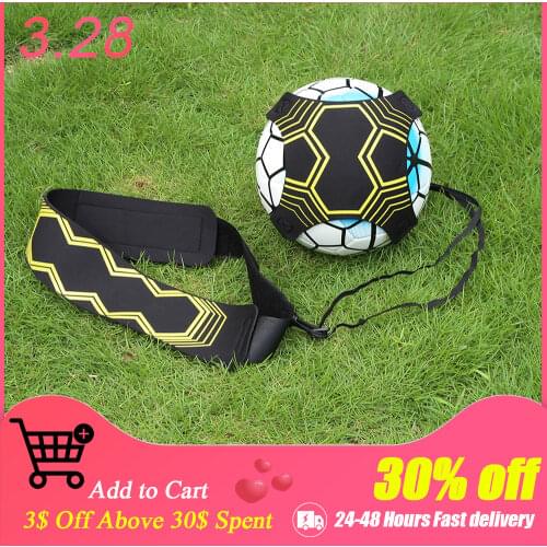 Adjustable Football Kick Trainer Soccer Ball Training Equipment Elastic Practice Belt Sports Assistance Without football