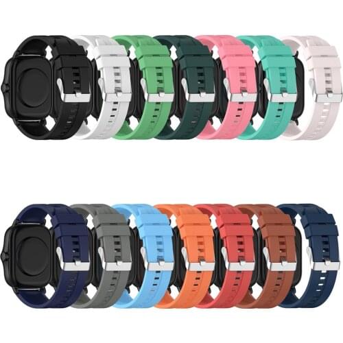 20MM Silicone Watch Strap Solid Color Wristband Bracelet Replacement Belt for Huami Amazfit GTS 2e, GTS2, GTS2mini