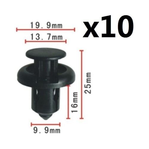 10pcs For Honda Acura Nylon Front Bumper Replacement Clip Part #91503-SZ3-003