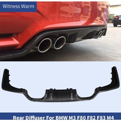 Car styling F83 F82 M4 Rear Diffuser Carbon Fiber Rear Bumper Exhaust Diffuser Lip Spoiler For BMW F83 F82 M4