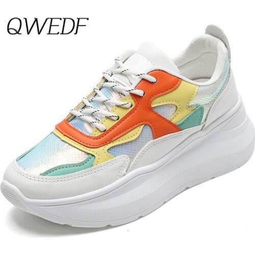 QWEDF 2019 basket femme women sneakers shoes women Sneakers Breathable Mesh Women Casual Shoes Women Vulcanize shoes Z4-02