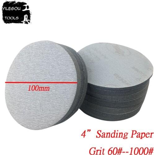 100 Pieces 4" Abrasive Paper. 100mm Round White Sanding Paper. 4 Inches White Sandpaper. White Sand Paper With Grit 60--1000