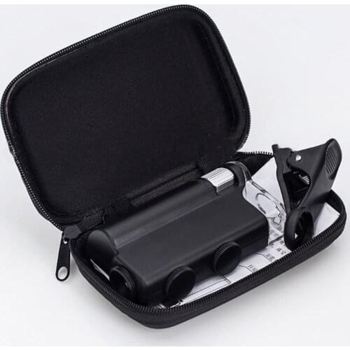 100X Portable Magnifying Glass Universal Mobile Phone Mini Clip LED Microscope