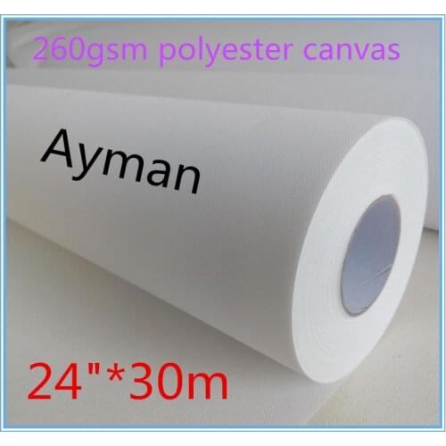 260g Waterproof matt polyester digital printing canvas roll 24"*30m
