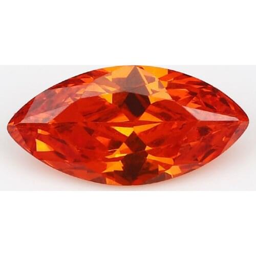 50PCS 1.5x3~10x20mm Marquise Shape Loose CZ Stone Orange AAAAA Cubic zirconia Synthetic stone For Jewelry DIY Stone