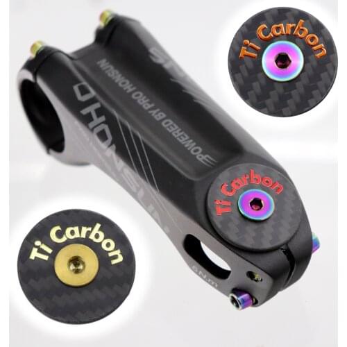 7g Carbon Bicycle Stem Headset Top Cap with Titanium Screw Headset Cover bike stem cover